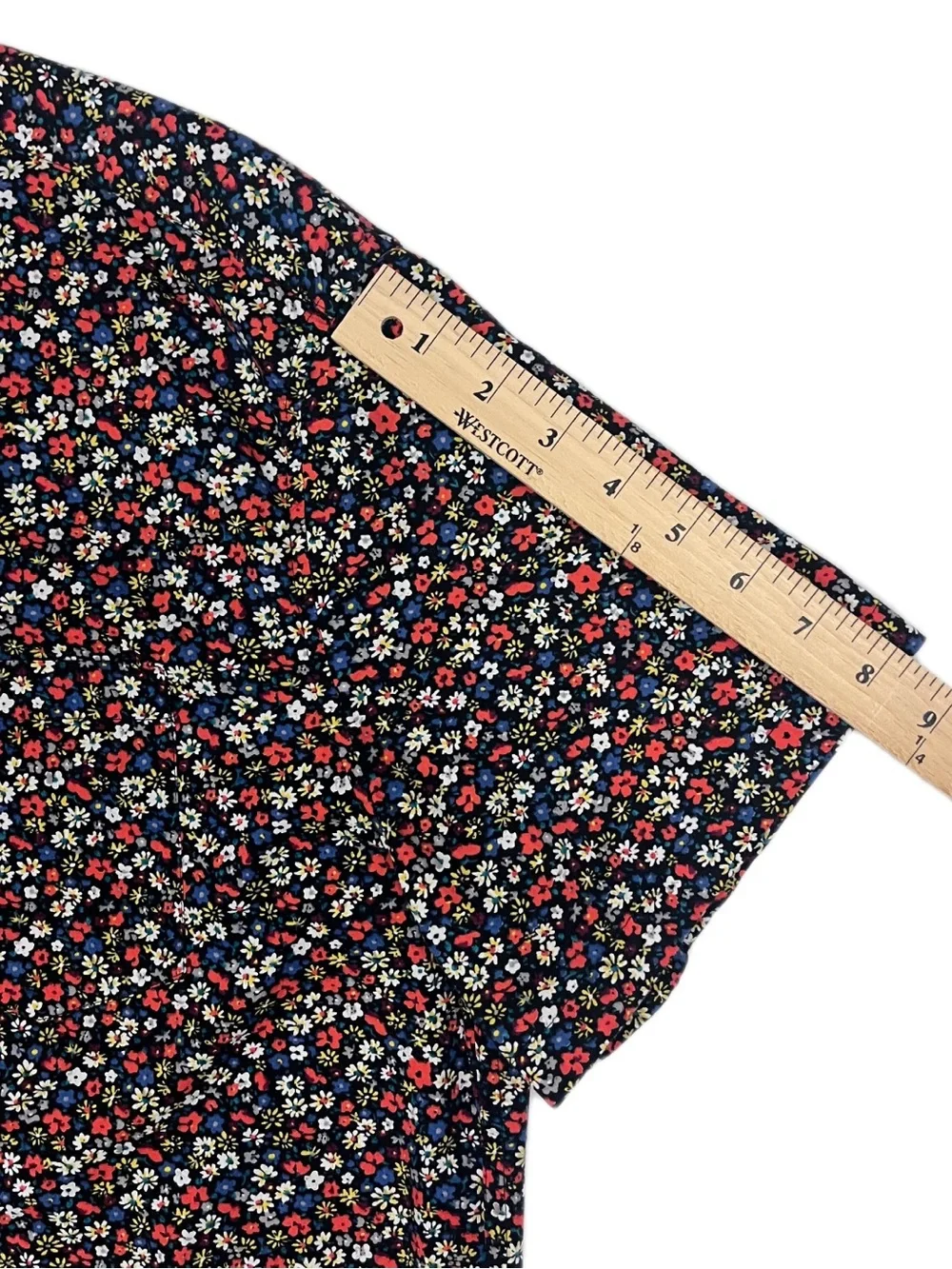J. Crew Flex Washes Men’s L Navy Micro Floral Short Sleeve Button-Down